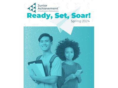 Banner Image with JASEPA logo, Ready, Set, Soar Campaign logo, and stock image of two smiling young people